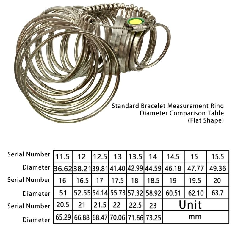 Professional Bangle Bracelet Sizer Wrist Size Measuring Tool Metal Bangle Sizer for Jeweler Precision Wrist Sizing Gauge