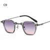 Cool Square Sunglasses Vintage UV400 Tint Ocean Lens Small Polygon Frame Sun Glasses Retro 90s Women Men Hip Hop Shades Eyewear
