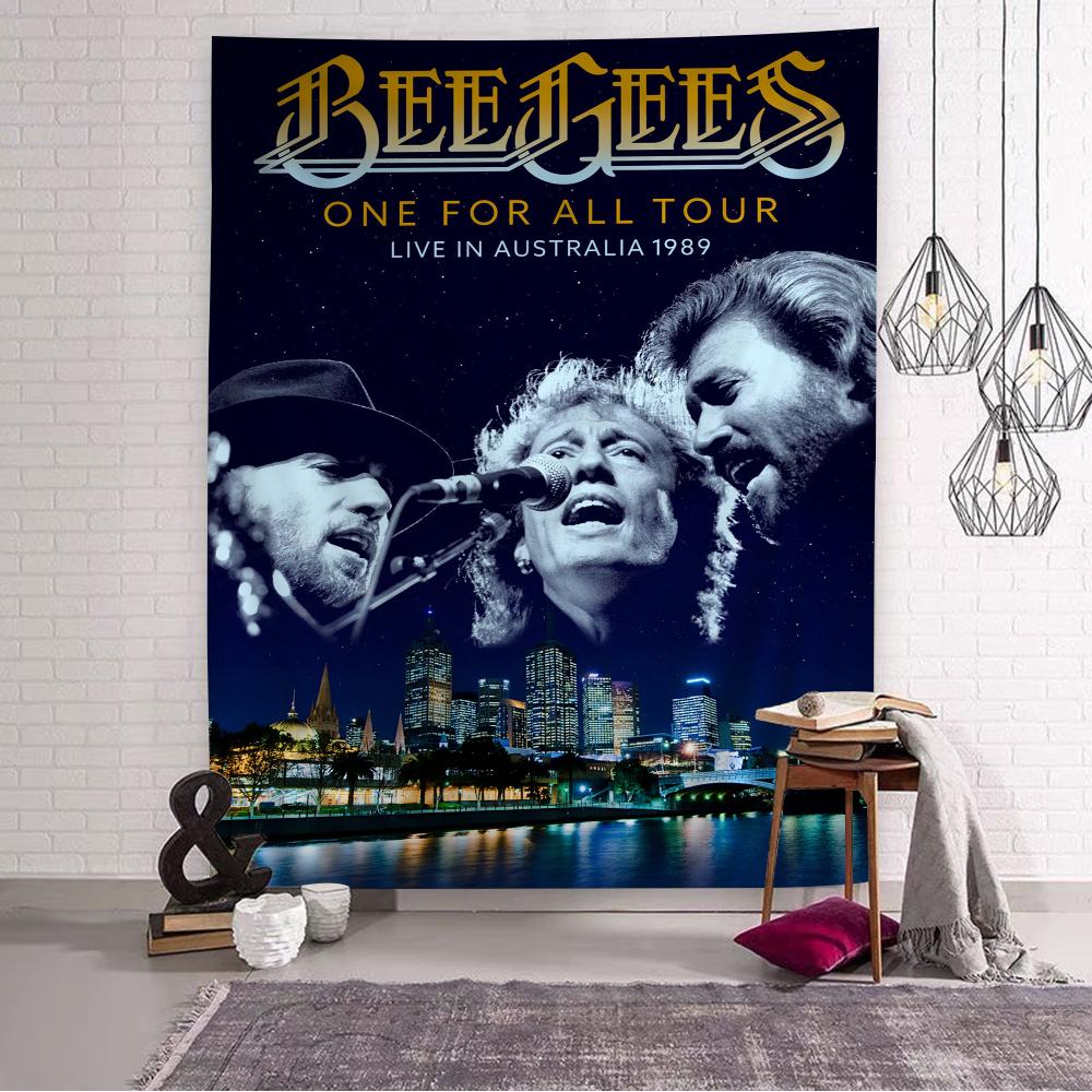 Bee Gees Band Appeso Arazzo Boemo Appeso Tarocchi Tappeti da Parete Hippie Appeso a Parete per Dormitorio Decorazioni per la Casa