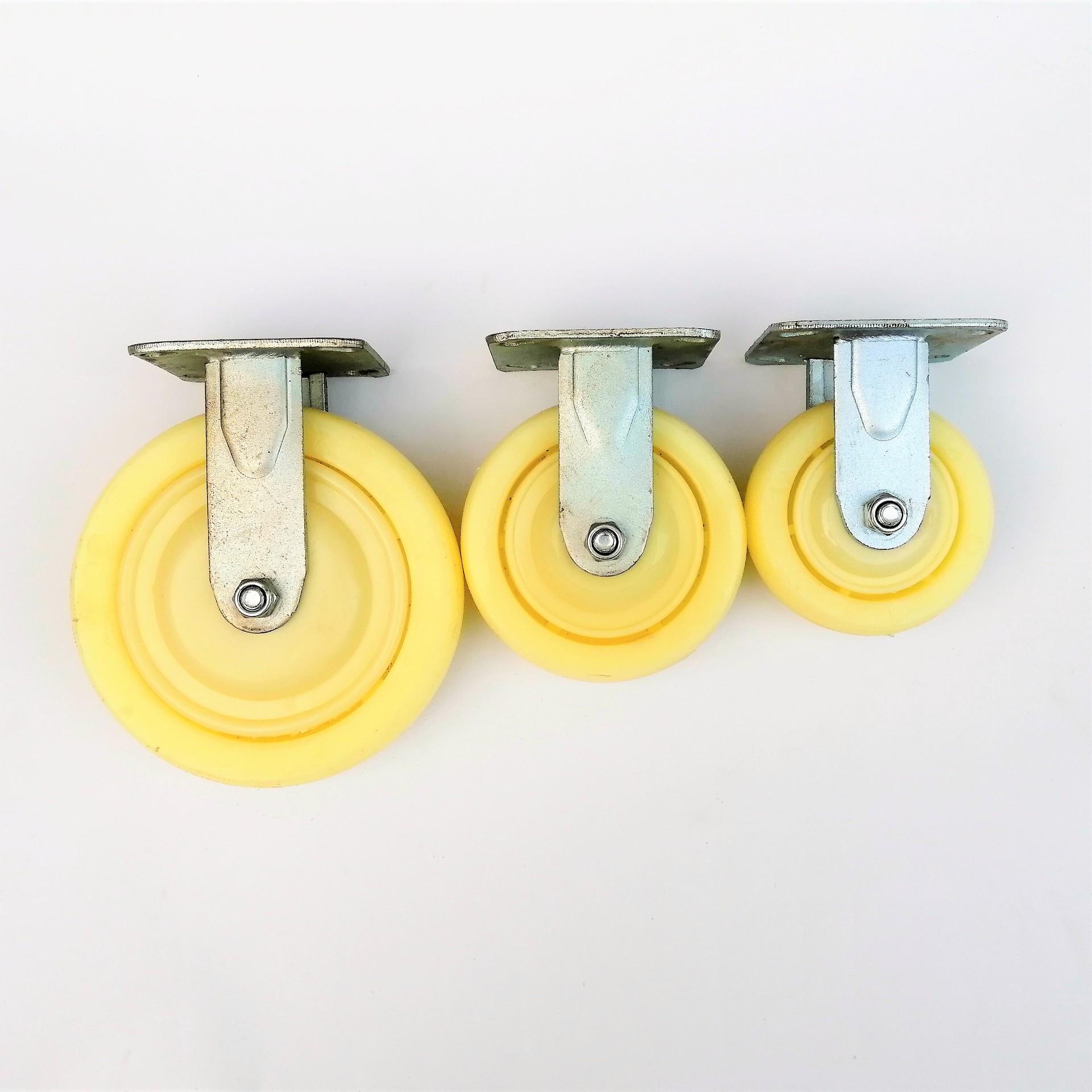 Heavy-Duty Nylon Swivel Caster Wheel with Anti-Winding Feature 5-inch fixed with dust cover