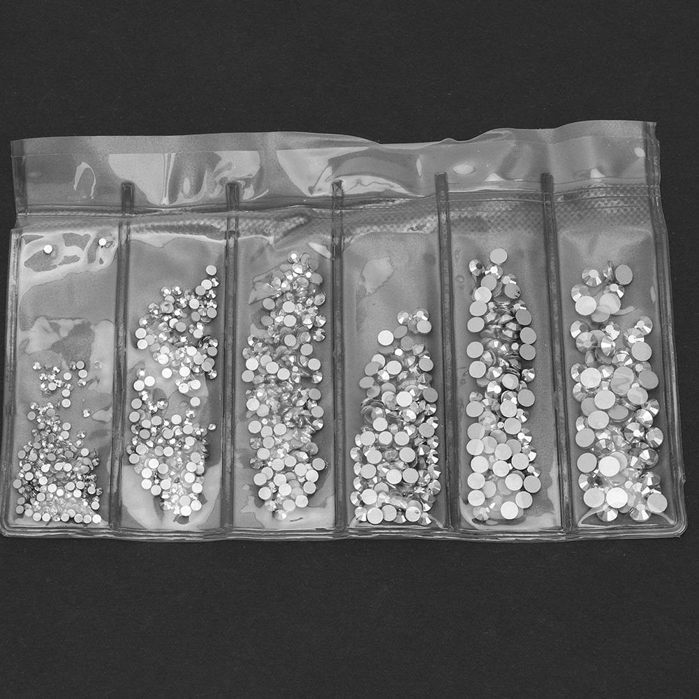   Colorful   Glass Nail Art Rhinestons Decoration Costumes Material Package(Silver)