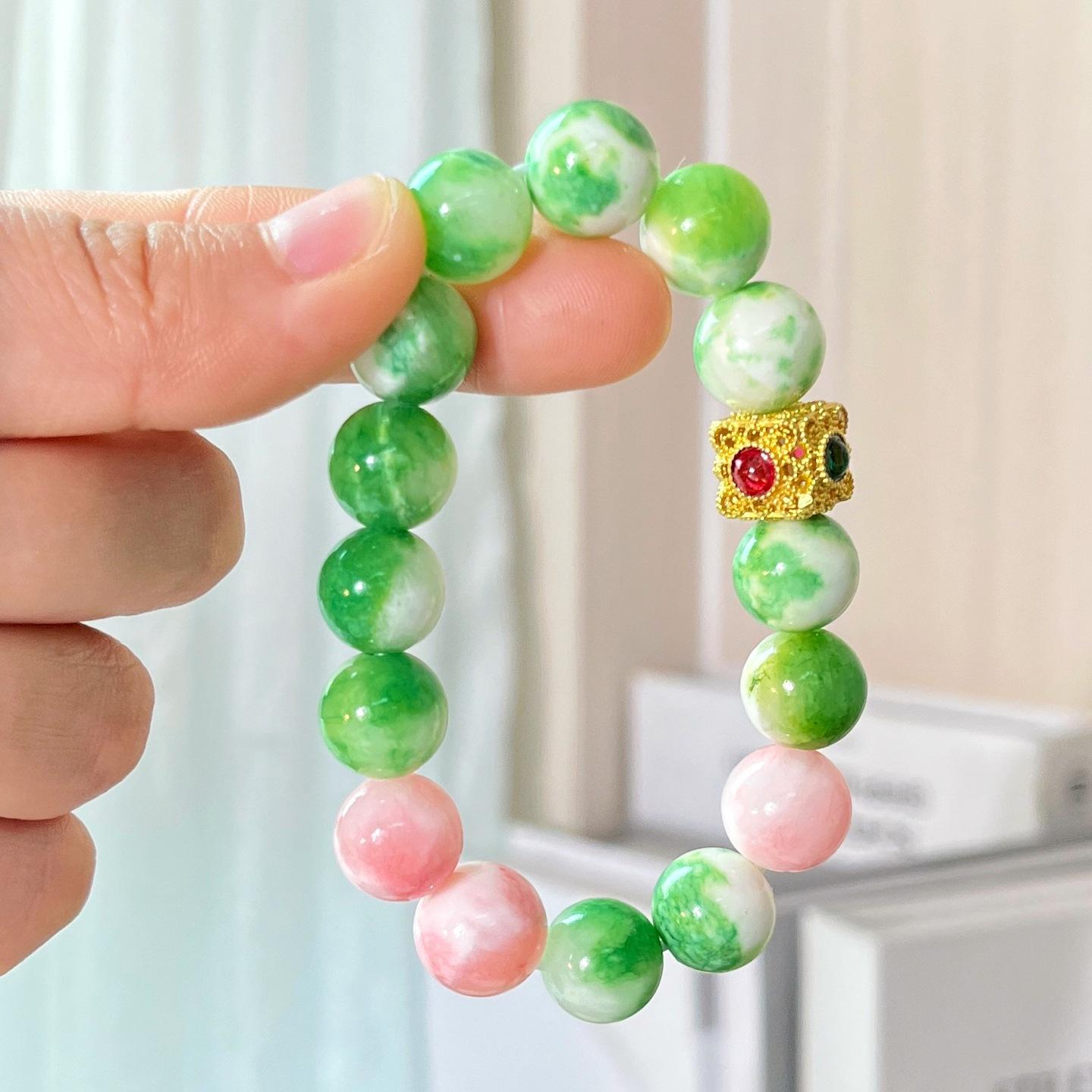 12Mm Colored Quartzite Duobao Bracelet Bracelet.