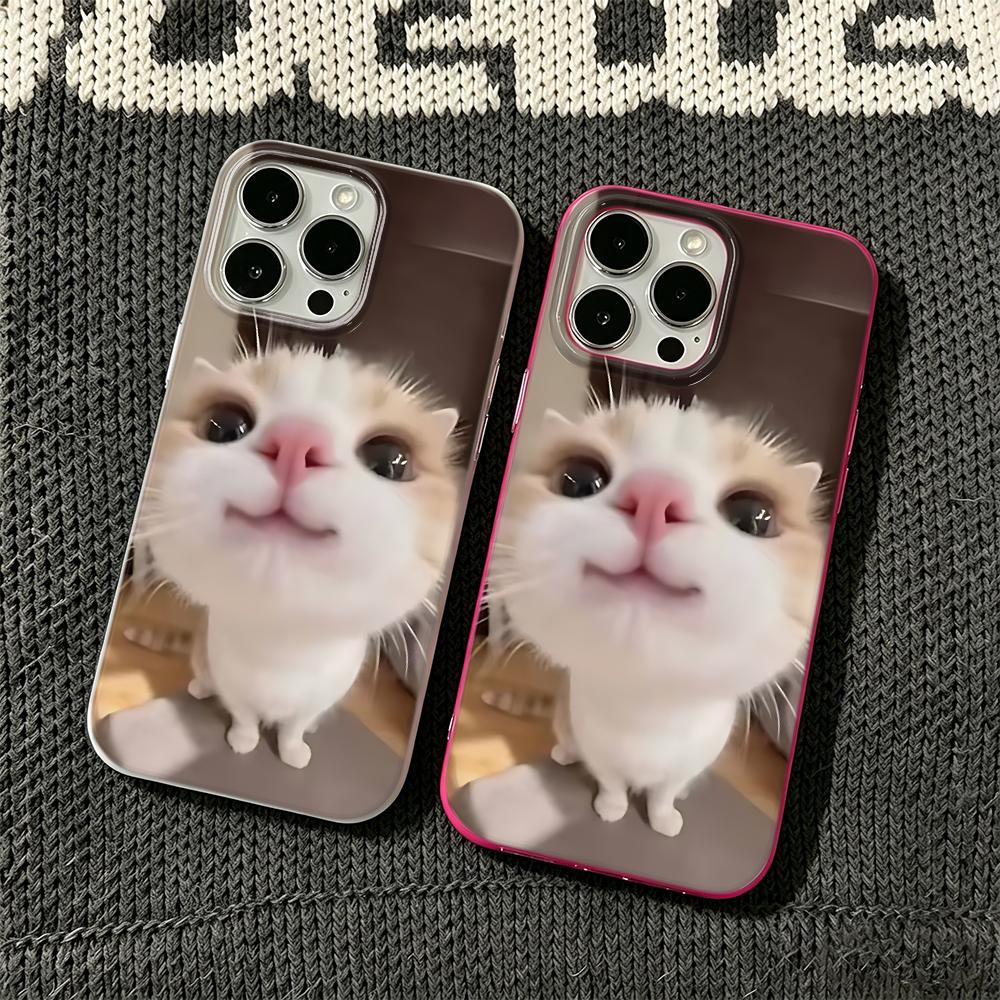 Phone Case For Iphone 13 15 Plus 11 Pro Max 16 17 Air 12 14 Cute Cute Kitten Flexible Shockproof Scratch Resistant Cover