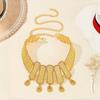 Mary Gold hollow-out diamond-studded teardrop tassel waist chain - charming dress and gown embellishment belt