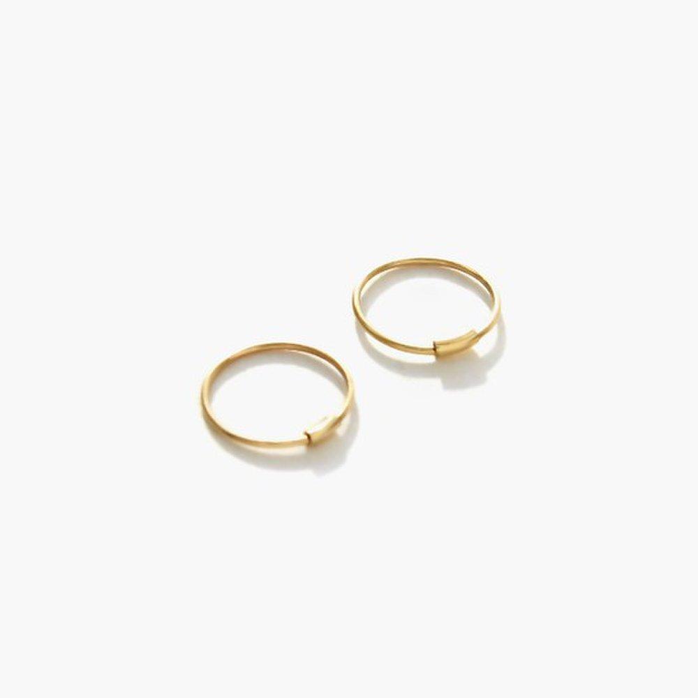 J.Lauren 11G0125 10K Gold Basic Ring Earrings