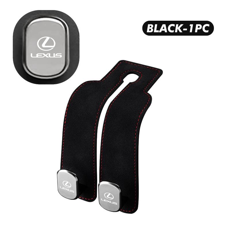 

2 in 1 Car Headrest Hook Suede Rear Seat Hanging Dual Hook For Lexus IS350 ES350 IS250 IS460 IS220h IS300 LX570 UX250h