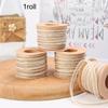 1/3rolls 10m Natural Ribbon - 0.5cm Wide Rustic Craft Ribbon for Gift Wrapping,Christmas Thanksgiving Party Supplies