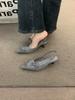 Fashion "Step Into Spring: Chic Bow - Adorned Slingback Kitten Heels & Denim Trends"