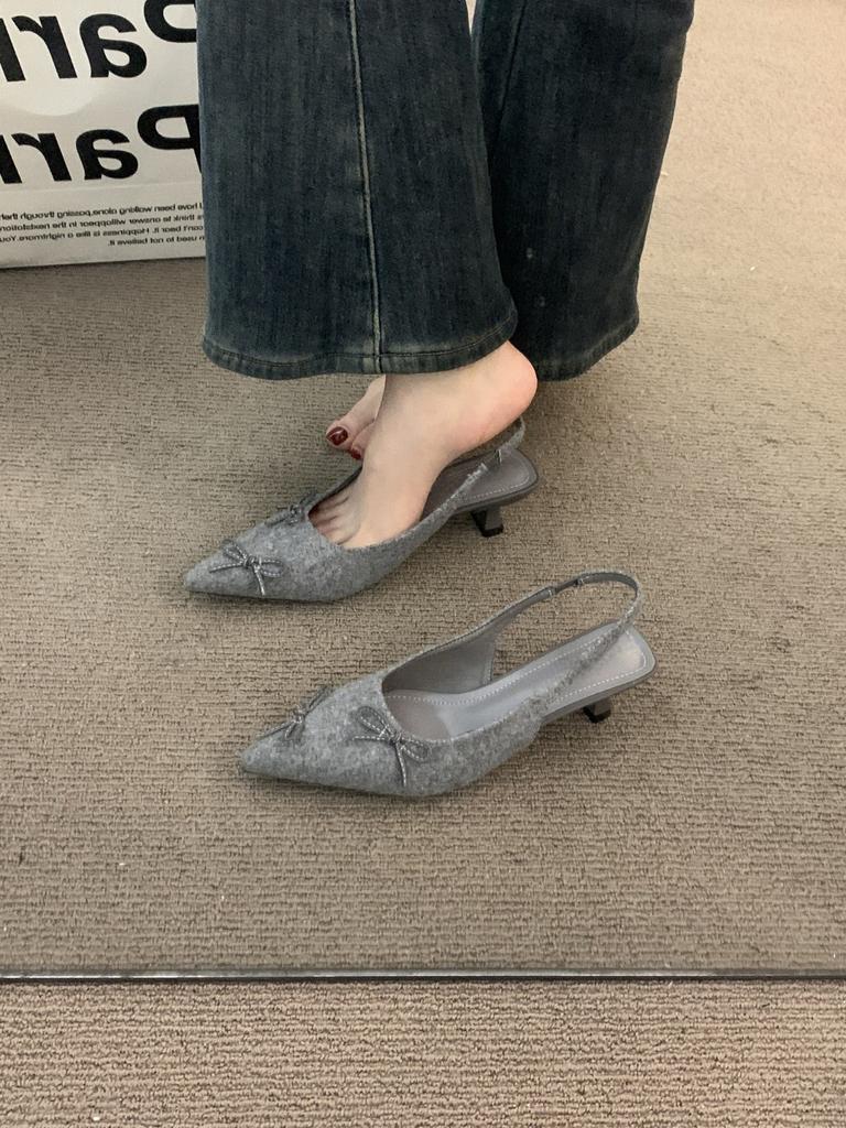 Fashion "Step Into Spring: Chic Bow - Adorned Slingback Kitten Heels & Denim Trends"