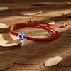 Minimalist Round Resin Evil Blue Eyes Bracelets For Women Men Handmade Braided Lucky Red String Evil Eye Bracelet Couple Jewelry