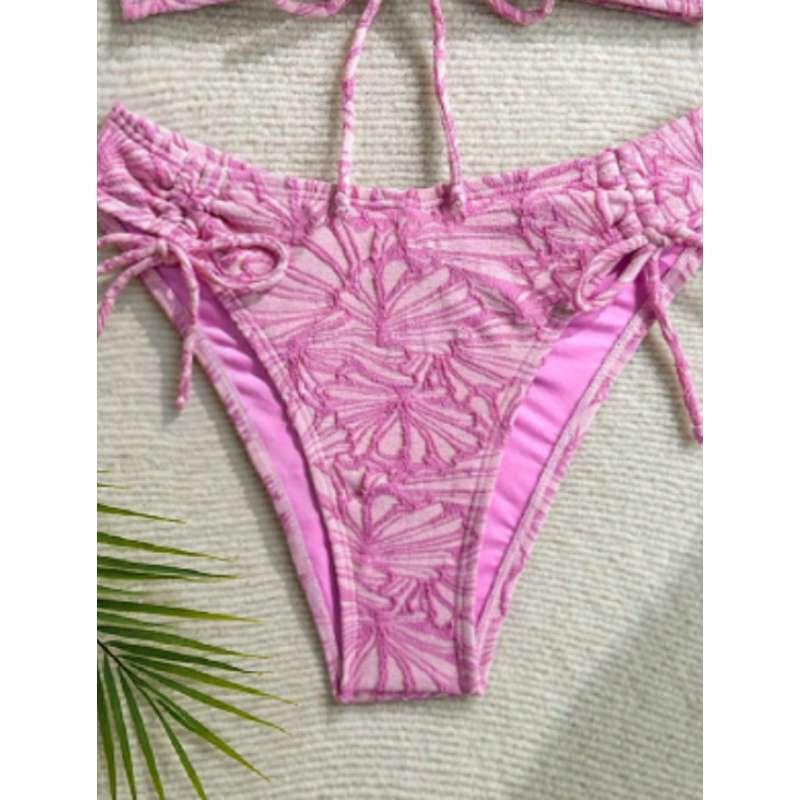 Bikini Badeanzug Feminin High-Waist Geteilter Träger Strandurlaub