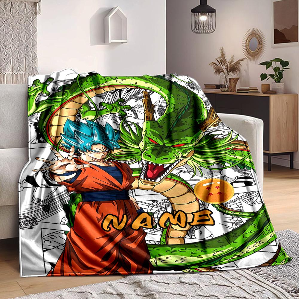 Custom 1pc Dragon Ball Z Adventure Blanket, Soft And Comfortable Blanket, Casual Warm, Camping Travel Blanket, Birthday Gift Q91236
