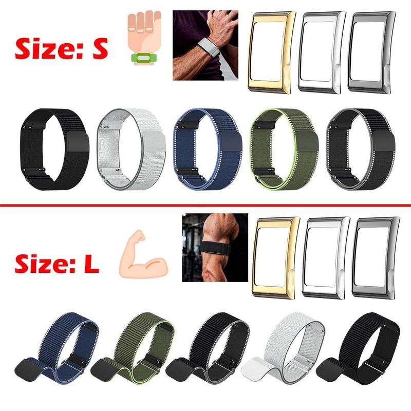 Metallrahmen + Nylonband für Amazfit Helio Armband Armband Bizeps Sport Ersatz Zubehör für Amazfit Helio Armband