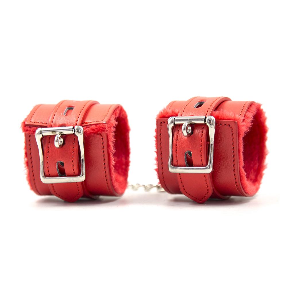 Collar Set Premium Bondage Set Plush Restraint Kits Luxury Collar Anklecuff and Handcuffs Submissive Sex Toy for Fetish Play Fun