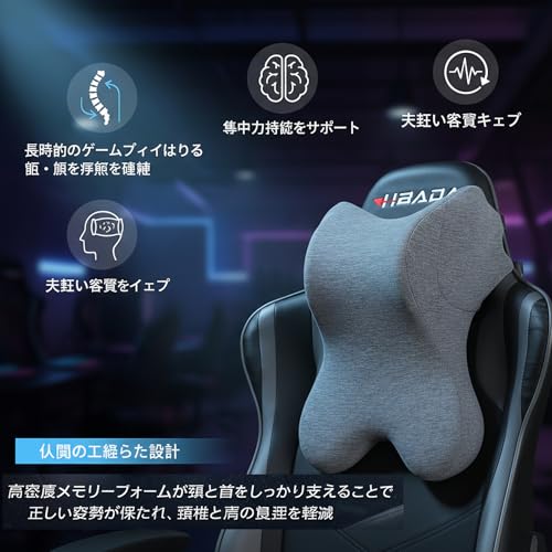 Car Headrest, Neck Pillow, Cervical Support, Adjustable Height, Neck Cushion, Reduces Fatigue While Riding (Gray)