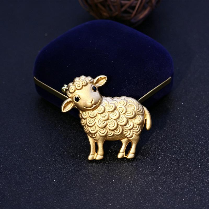 Unisex Sheep Brooch for Women Men Cute Year of The Goat Animal Pin Durable Alloy for Daily Wear Office Party Gift