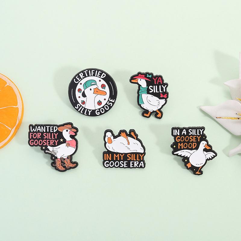Certified Silly Goose Enamel Pin In my Silly Goose Era In A Silly Goosey Mood Funny Brooch Lapel Badge Jewelry Gifts For Friends
