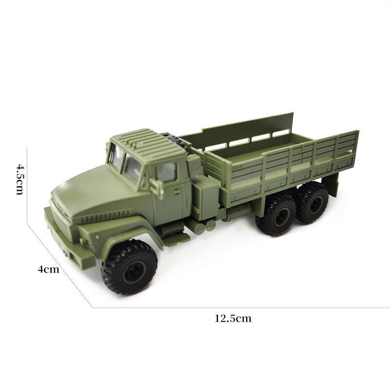 1:72 Scale Russian KrAZ-260 Tractor Military Vehicle Truck Toy Block Car Assembly Model Building Kit DIY Army Decor Collections
