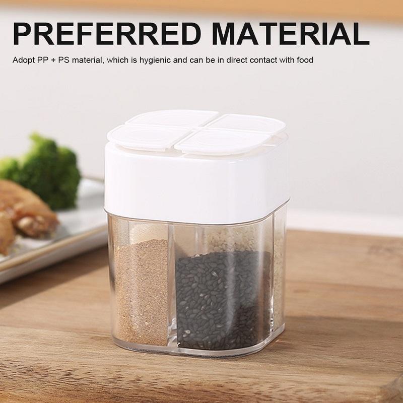 Borcan de condimente pentru grătar Sticla organizator de condimente Recipient pentru condimente de camping în aer liber Forma separată Gadget de bucătărie ZPG