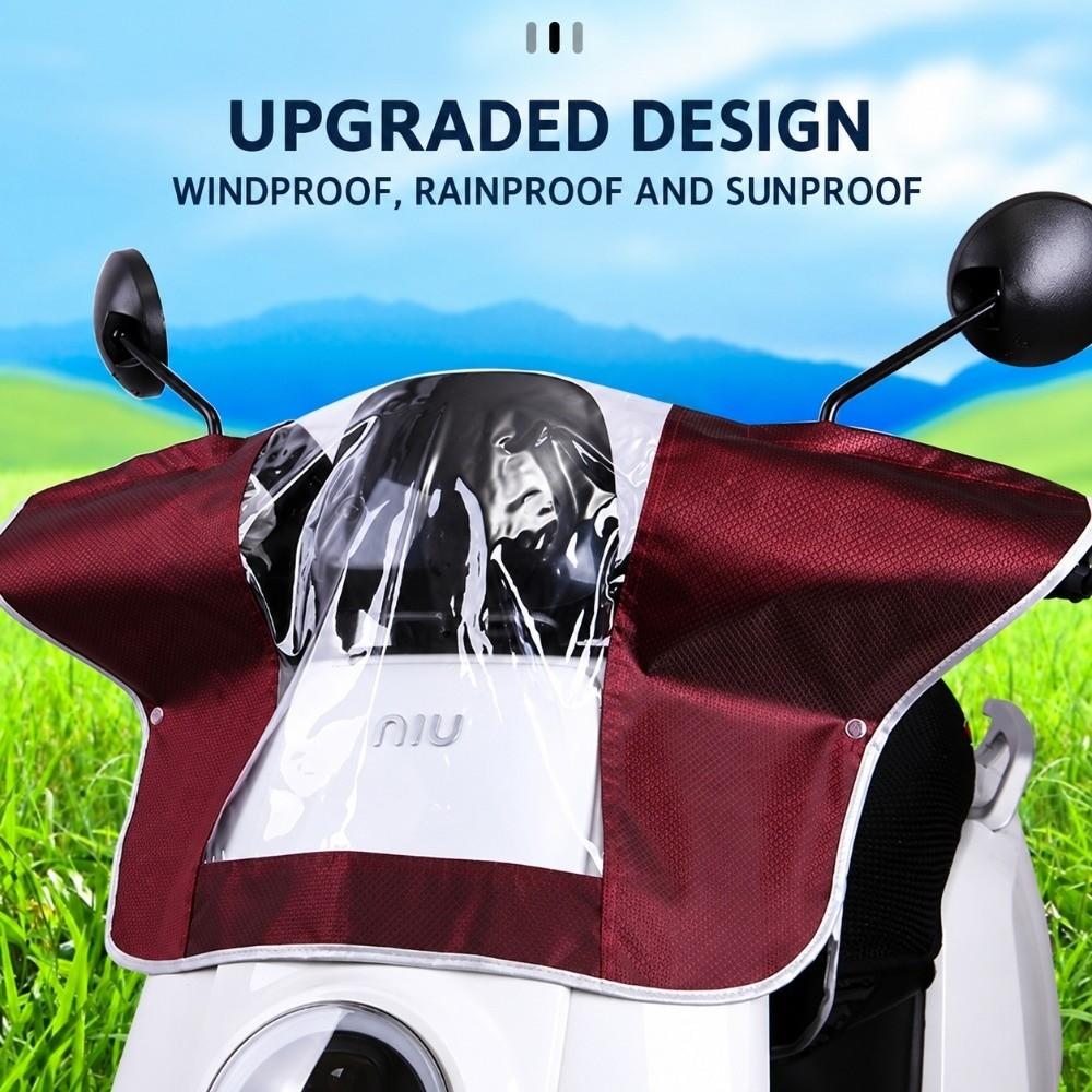Waterproof Motorcycle Head Cover Clear Window Electric Motorcycle Cover  Daily Commuting