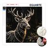 DIY Mini Framed Pearl Bead Art Kit Elegant Deer Design Sparkling Canvas Painting Relaxing Craft for Adults Gift Holiday Home Decor Activity
