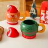 Creative Christmas Gift Mug Ceramic Cartoon Cup Nordic Couple Water Cup Coffee Cup with Lid Gift Box Pack