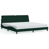 Bed Frame without Mattress Dark Green 200x200 cm Velvet