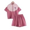 Summer Baby Girls Clothes Set Children Patchwork Zip Tshirts and Shorts 2 Pieces Outfit Kid Short Sleeve Top Bottom TrackOutfit