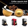 1 ensemble de capsules de café réutilisables de qualité alimentaire, 40/80/150/230ML, coque, tasse pour Nespresso Vertuo