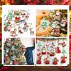 12pcs/Set DIY Diamond Painting Christmas Keychains Double Sided Crystal Rhinestones Key Chains Diamond Art Christmas Ornaments