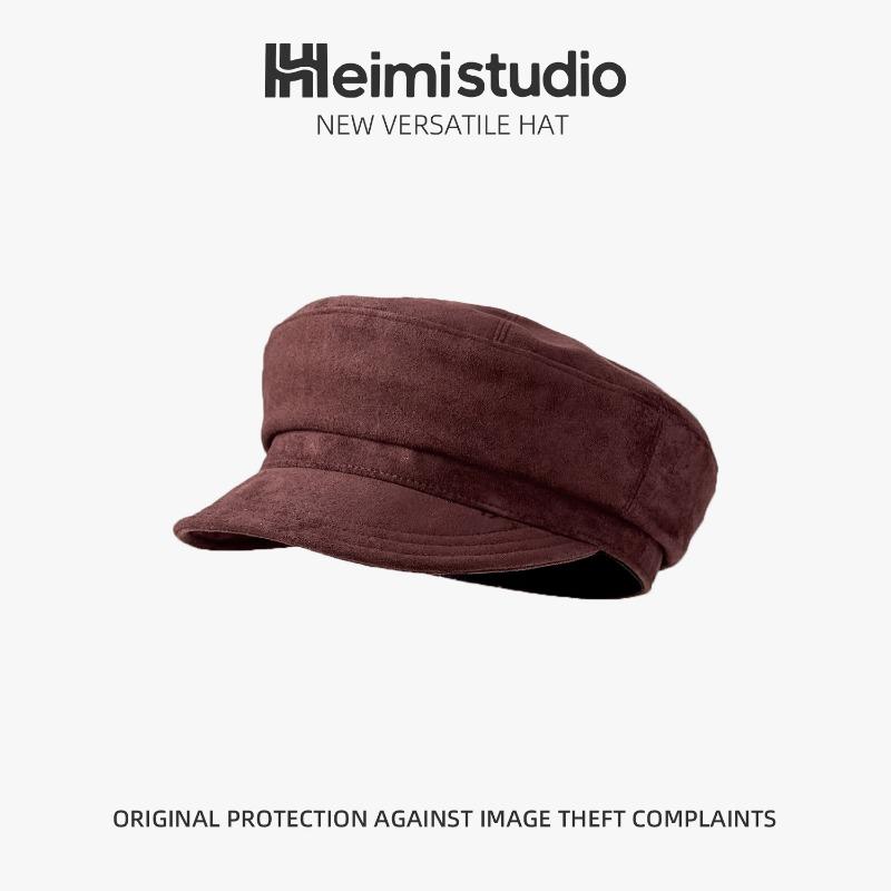 25 Early autumn new beret children's versatile solid color show face small atmosphere painter hat newsboy hat tide