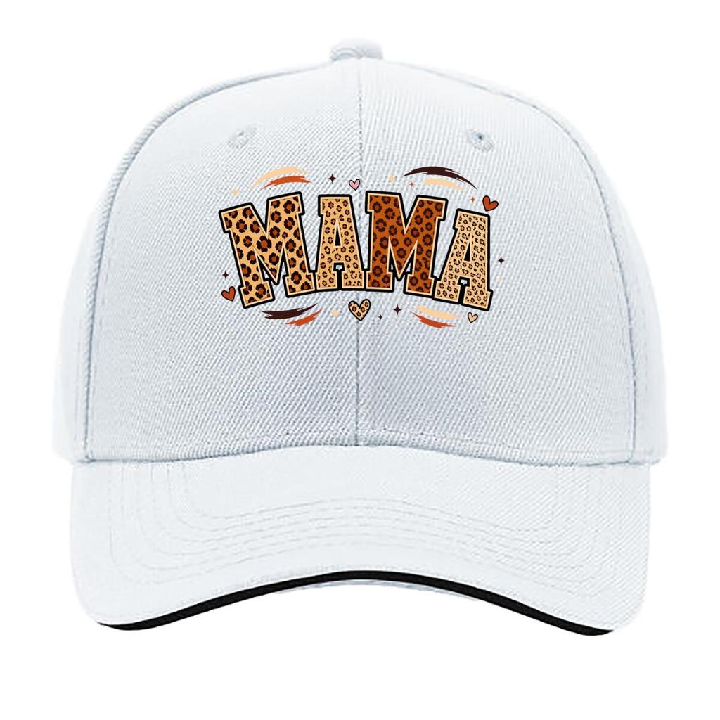 Wild Mama Leopard Block Typography Sandwich Baseball Cap Sun Cap Outdoor Workouts Hat