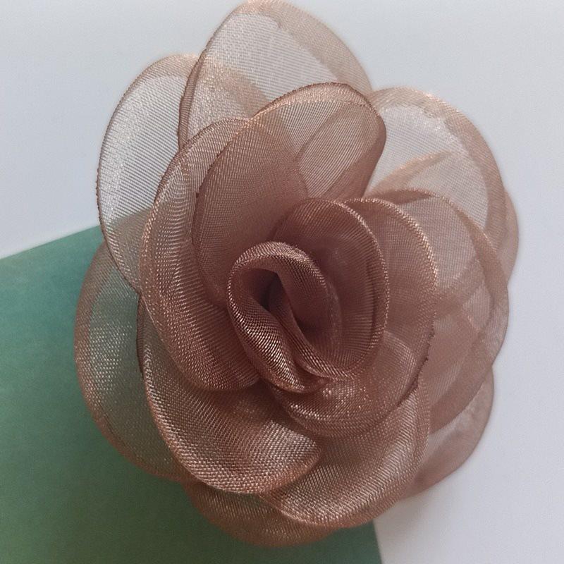 Korean Style 15-Piece Gauze Snow Fabric Flowers for DIY Clothing, Hair Clips, Jewelry Accessories