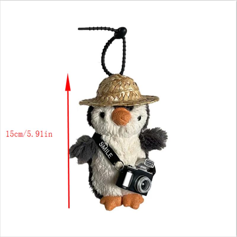 Dibujos Animados Lindo Pingüino Peluche Muñeca Juguetes Llavero Colgante Bolsa Adornos Colgantes Amuleto Mochila Llavero Femenino Regalo de Navidad Cumpleaños