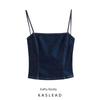Kaslead Sexy Short Denim Open Back Tops