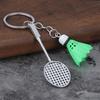 Keychain Pendant Simulated Badminton Racket Charm Mini Key Chain Zinc Alloy Pendant Personalized Bag Accessories