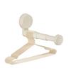 Telescopic No-Punch Suction Cup Wall Rack: Multi-functional Balcony Clothes Storage and Hanger Shelf with Traceless Hooks.