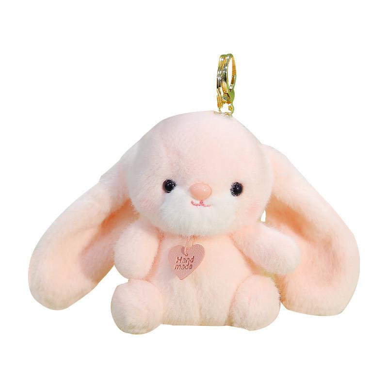 Plush Rabbit Keychain With Heart Pendant Design For Backpack Decor And Collectible Gift