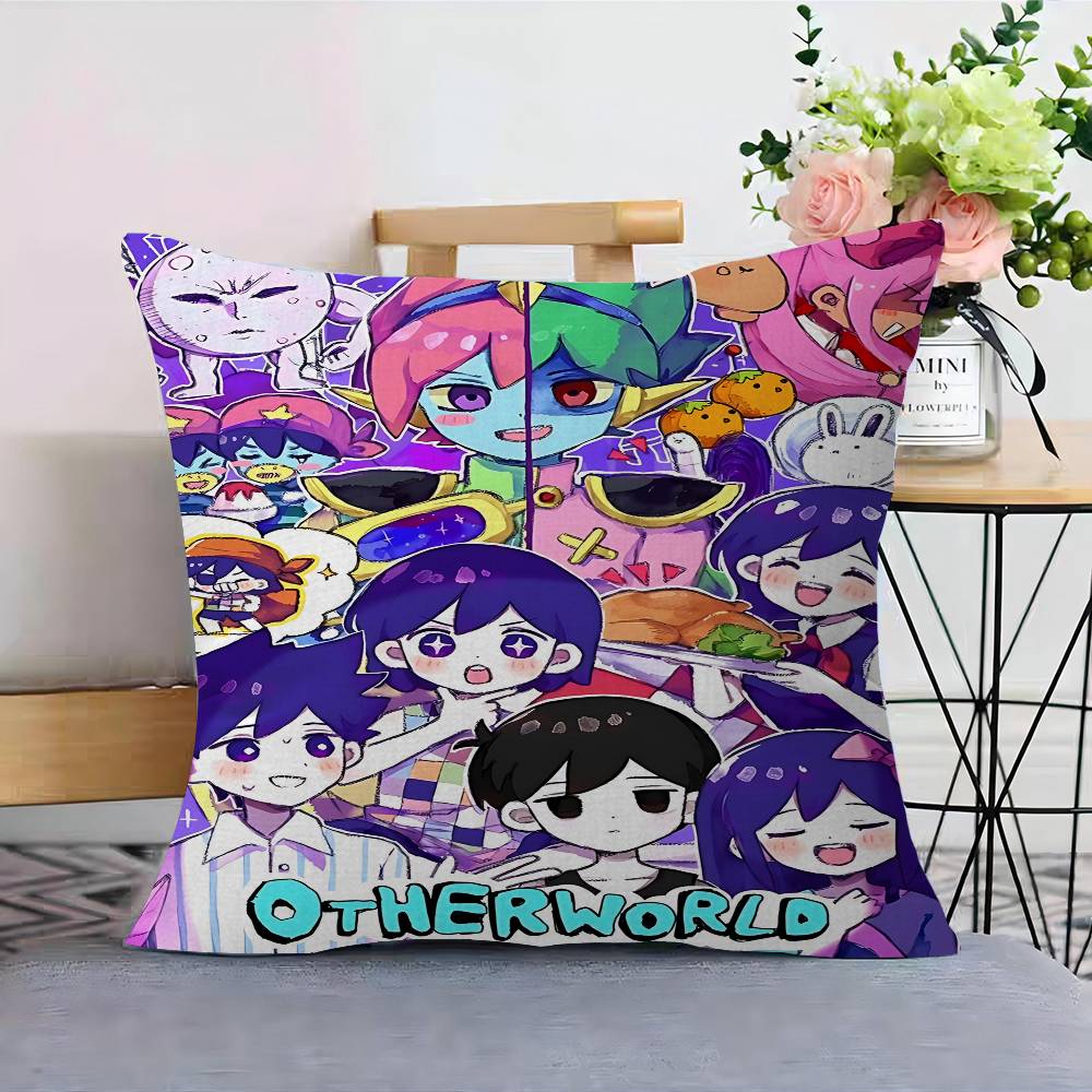 Anime Game Omori Pillow Cushion Cover Pillowcase Living Room Sofa Home Decor Customized