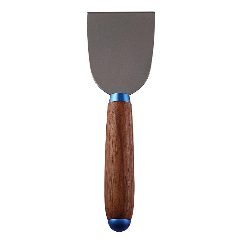 New Style Carved Wooden Handle Cheese and Butter Knife Set with Titanium Alloy Blades