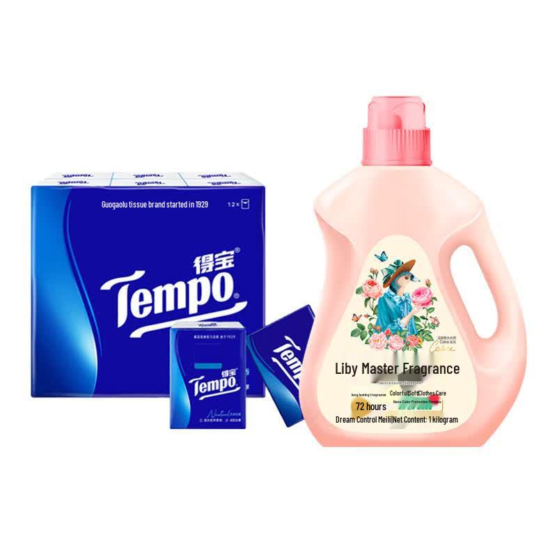 Tempo Mini Tissues and Laundry Detergent Bundle