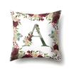 Polyester Pillowcase American Retro Flower Plant 26 English Letter Cushion Cover Car Pillowcase