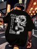 Dragon Kanji Streetwear Graphic T-and Kids Tshirt Men Women Urban Harajuku Style Short Sleeve Cotton Retro Tee Tops