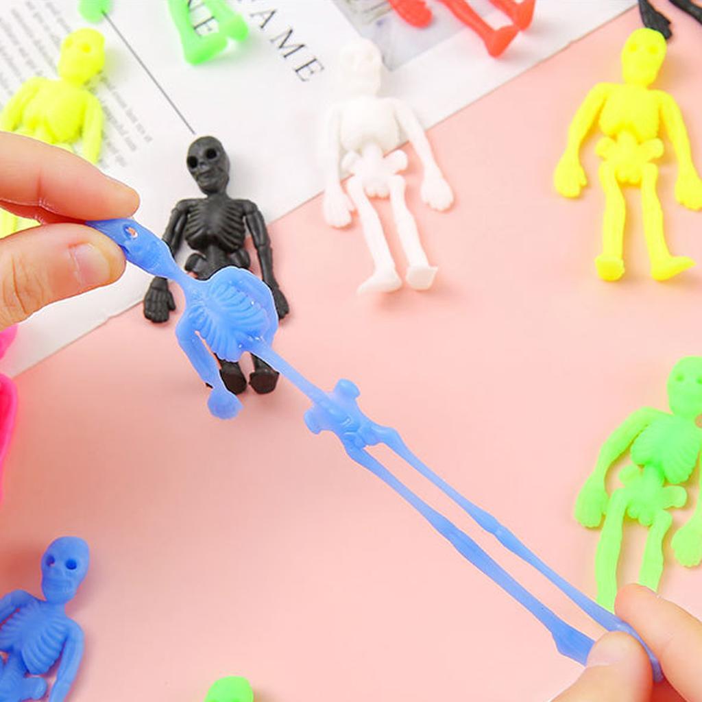 Skeleton Stretch Toy, Soft TPR Rubber Stress-Relief Toy For Kids And Adults(Random Color)