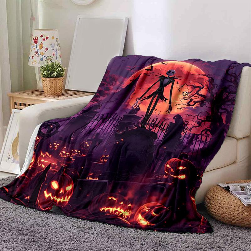 1pc Nightmare Before Christmas Soft Throw Blanket Flannel All Season Light Weight Living Room/Bedroom Warm Blanket. M7290163