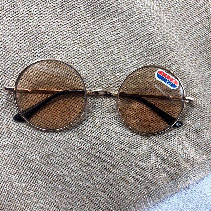 

Shatar New Vintage High End Crystal Stone Round Reading Glasses For Men And Women High Definition High-Quality Glass Lens +200