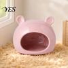 Small Animal Hideaway Cave Ceramic Hamster House, Summer Bear Shaped Hideout Cave, Spacious Habitat Bed Decor for Gerbil, Mice, Guinea Pig,