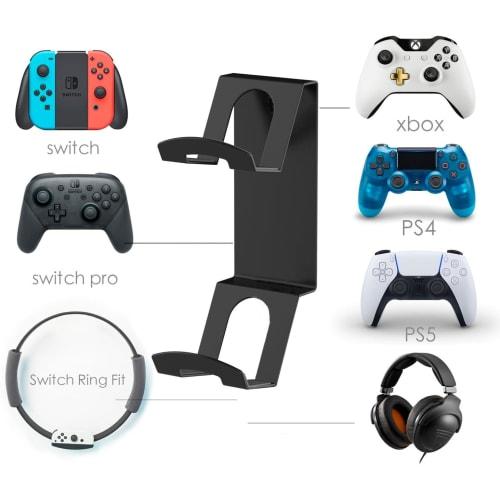 KAIXUANMAN Magnetic Controller Holder, Aluminum Headphone Stand, Magnetic Game Controller Storage Rack, Headset Stand, Gaming Accessories, Holds Two C