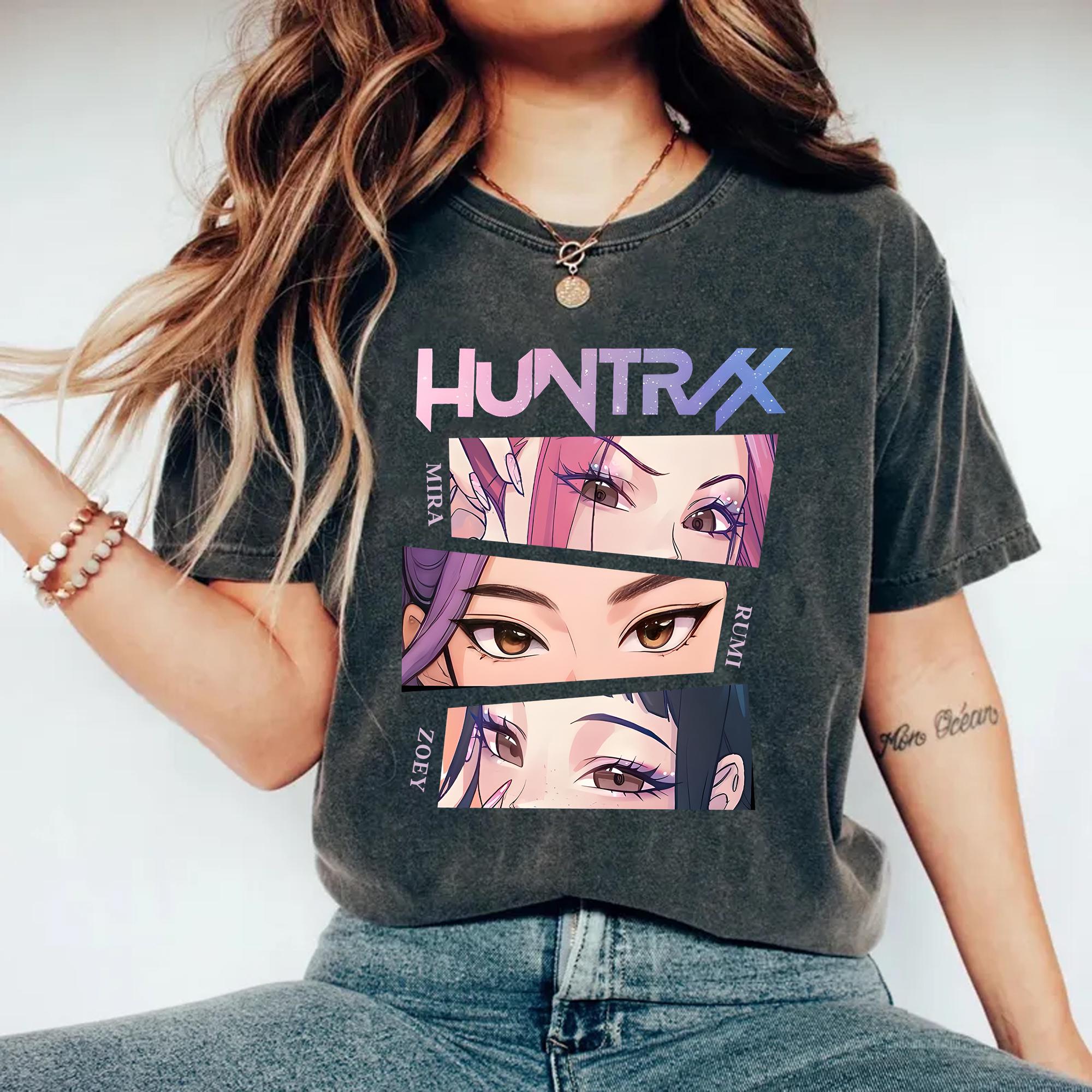 

Kpop Demon Hunters Shirt Huntrix Girl Tshirt Kpop Idol Group Shirt Mira Rumi Joey Shirt Demon Hunter Merch Gift For Fan Shirt 2XL