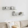 VidaXL Wall Shelves 2pcs Concrete Grey 75x16.5x16.5cm Engineered Wood, Floating Shelf, Hanging Shelf, Wall Shelf 860034